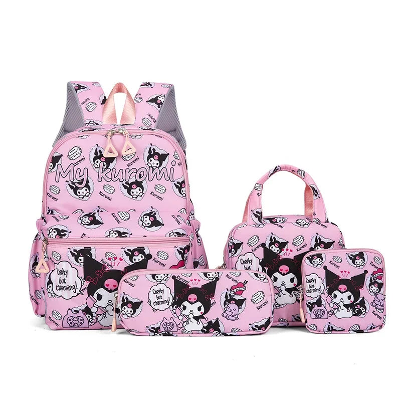 Hello Kitty School Backpack Set-4pcs. (Backpack, Pencil Case, Handbang, Wallet)
