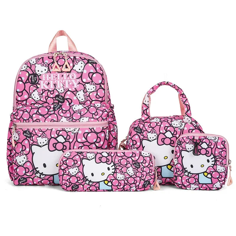 Hello Kitty School Backpack Set-4pcs. (Backpack, Pencil Case, Handbang, Wallet)